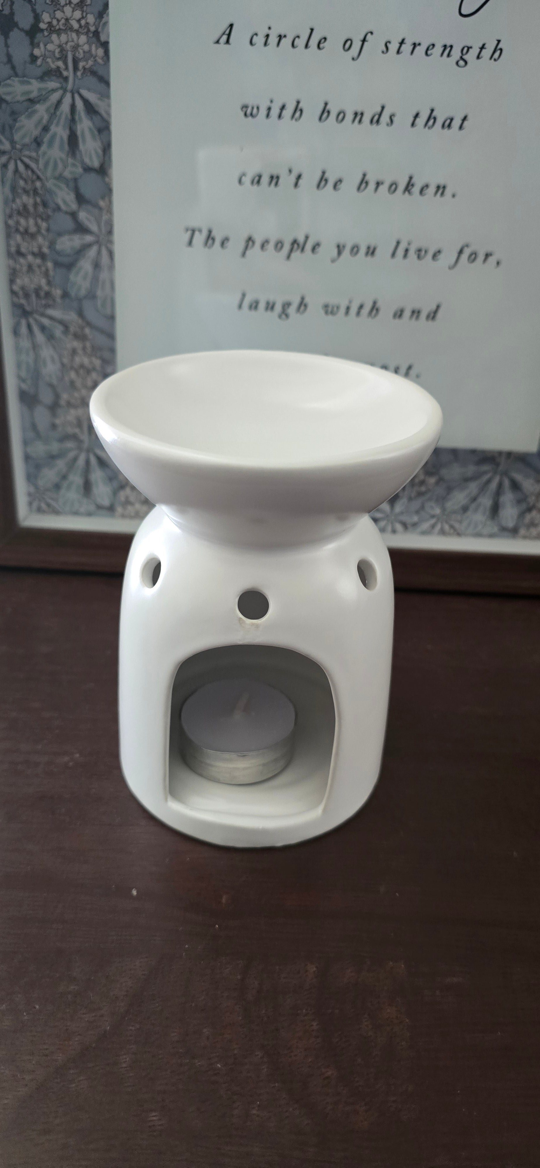 Ceramic Wax Warmer and Tealight Starter Set (White)