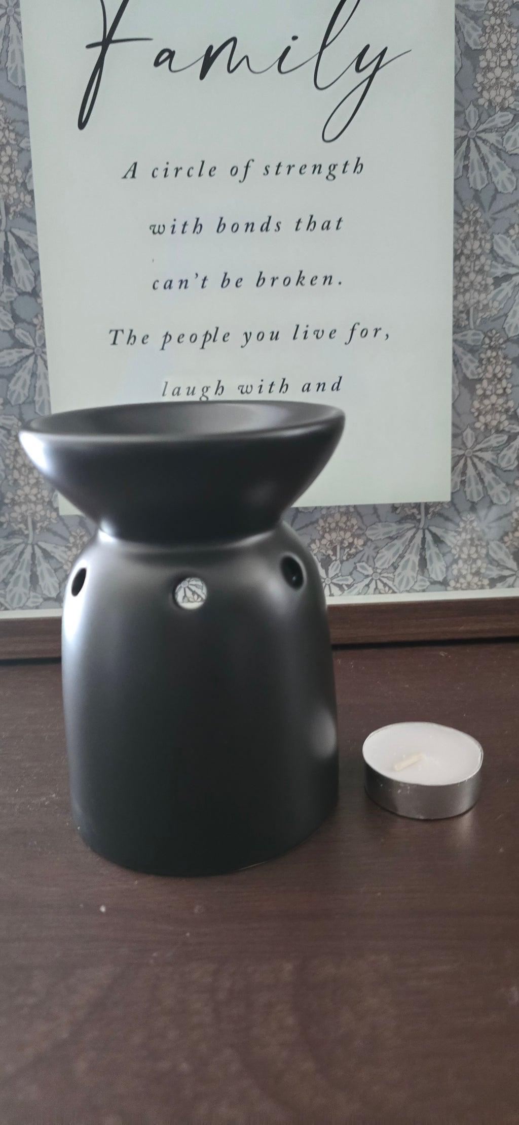 Ceramic Wax Warmer and Tealight Starter Set ( Black)