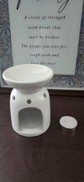 Ceramic Wax Warmer and Tealight Starter Set (White)