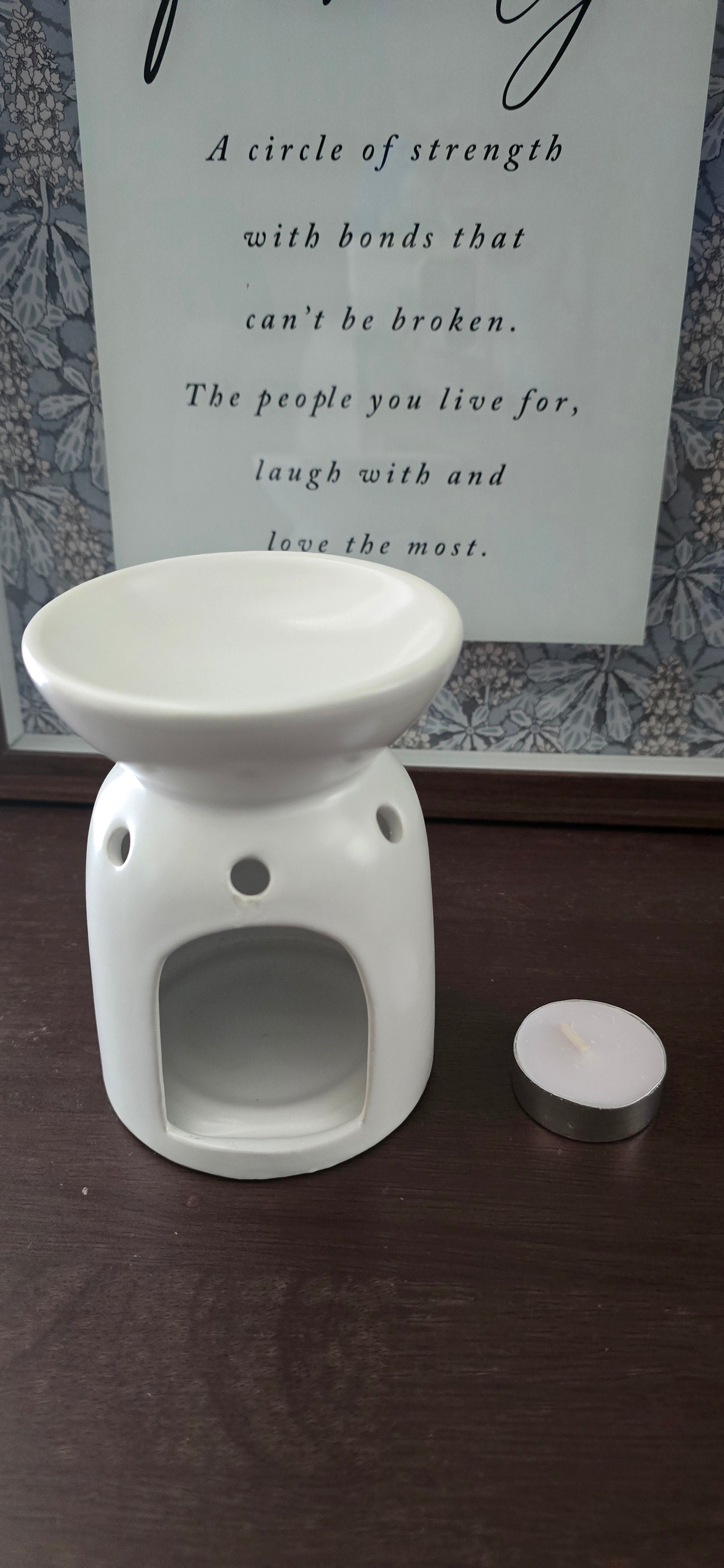 Ceramic Wax Warmer and Tealight Starter Set (White)